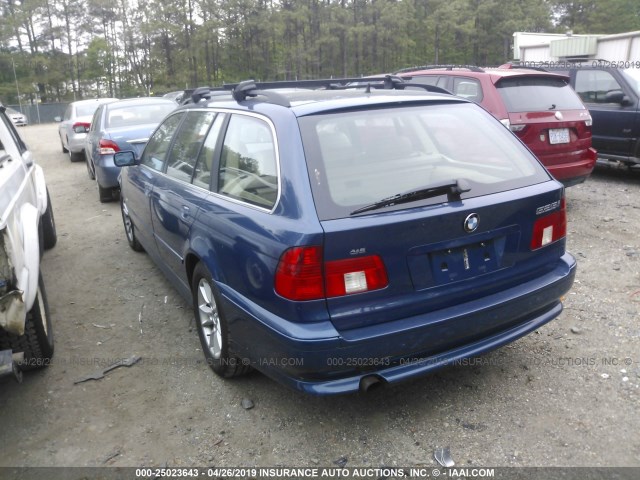 WBADS43493GE11023 - 2003 BMW 525 IT AUTOMATIC BLUE photo 3