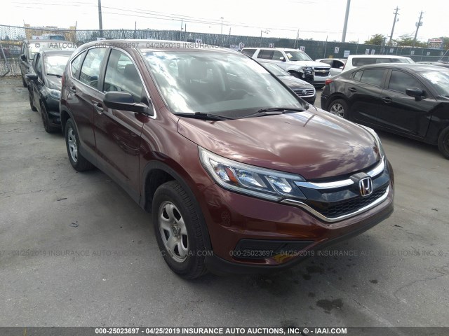 3CZRM3H33FG707555 - 2015 HONDA CR-V LX RED photo 1