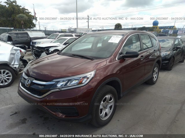 3CZRM3H33FG707555 - 2015 HONDA CR-V LX RED photo 6