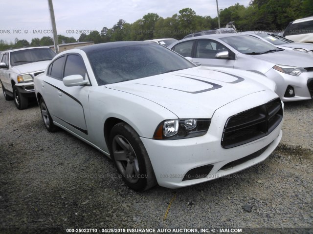 2C3CDXAT0EH185919 - 2014 DODGE CHARGER POLICE WHITE photo 1