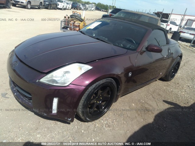 JN1AZ36A76M456867 - 2006 NISSAN 350Z ROADSTER MAROON photo 2