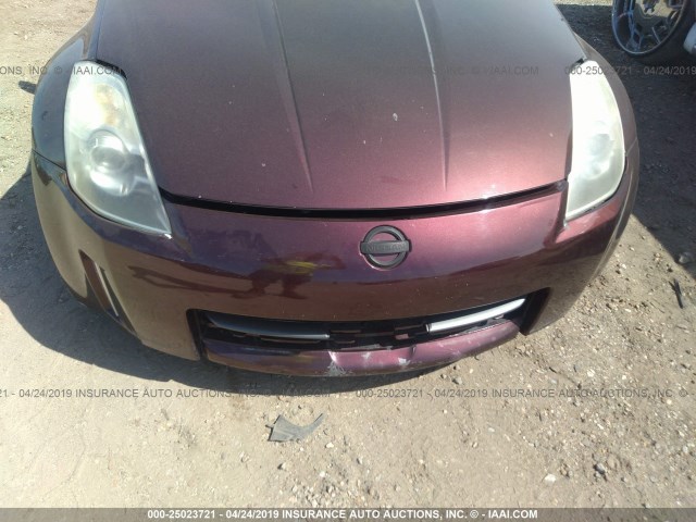 JN1AZ36A76M456867 - 2006 NISSAN 350Z ROADSTER MAROON photo 6