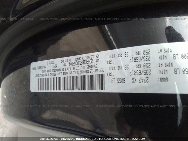 2C4RC1BG5JR152104 - 2018 CHRYSLER PACIFICA TOURING L Սև լուսանկար 9