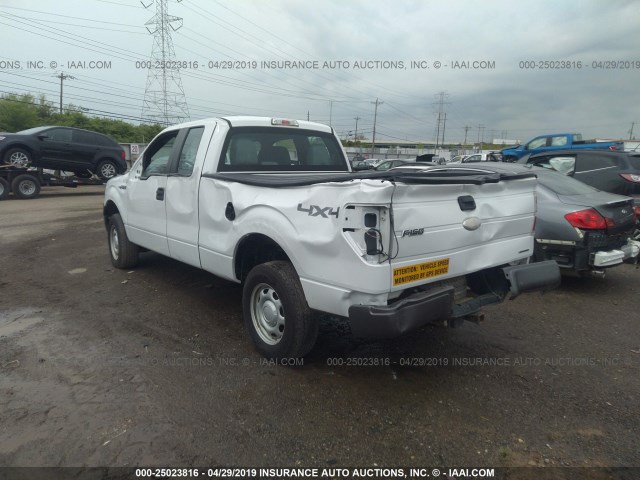 1FTEX1EM8CFB56582 - 2012 FORD F150 SUPER CAB WHITE photo 3