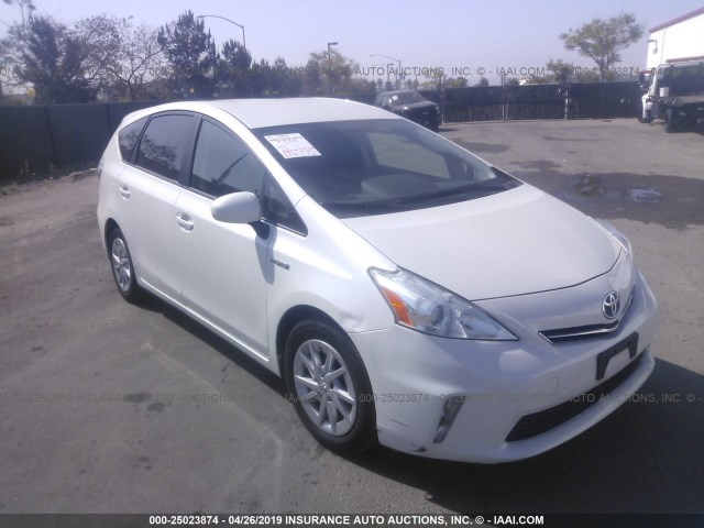 JTDZN3EU3EJ013929 - 2014 TOYOTA PRIUS V WHITE photo 1