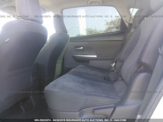 JTDZN3EU3EJ013929 - 2014 TOYOTA PRIUS V WHITE photo 8