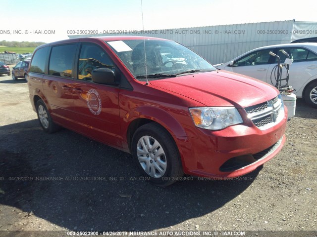 2C4RDGBG1ER239083 - 2014 DODGE GRAND CARAVAN SE RED photo 1