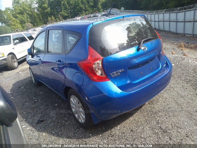 3N1CE2CP1EL393412 - 2014 NISSAN VERSA NOTE S/S PLUS/SV/SL BLUE photo 3