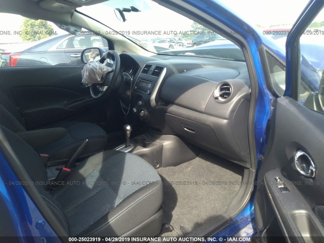 3N1CE2CP1EL393412 - 2014 NISSAN VERSA NOTE S/S PLUS/SV/SL BLUE photo 5