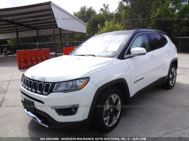 3C4NJCCB1KT725758 - 2019 JEEP COMPASS LIMITED WHITE photo 2