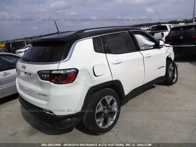 3C4NJCCB1KT725758 - 2019 JEEP COMPASS LIMITED WHITE photo 4