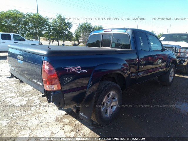 5TEUU42N37Z428404 - 2007 TOYOTA TACOMA ACCESS CAB ლურჯი ფოტო 4