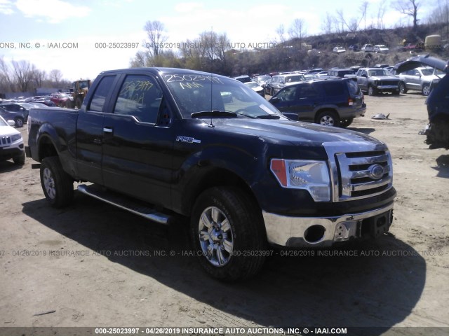 1FTRX148X9FB01274 - 2009 FORD F150 SUPER CAB BLACK photo 1