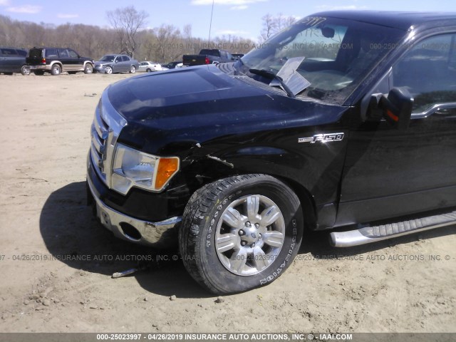 1FTRX148X9FB01274 - 2009 FORD F150 SUPER CAB BLACK photo 6