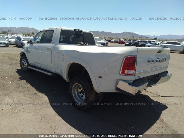 3C63RRKL9GG318694 - 2016 RAM 3500 LONGHORN WHITE photo 3