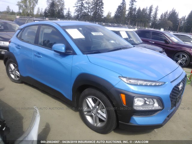 KM8K1CAA1KU287967 - 2019 HYUNDAI KONA SE BLUE photo 1