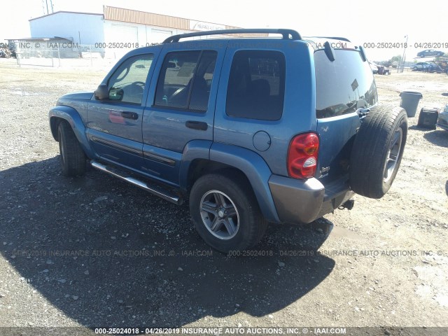 1J4GL48K04W278297 - 2004 JEEP LIBERTY SPORT BLUE photo 3