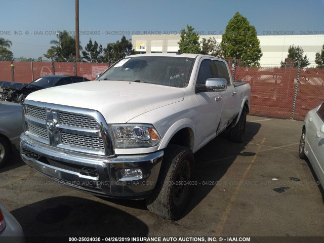 3C6UR5FL3FG603980 - 2015 RAM 2500 LARAMIE WHITE photo 2