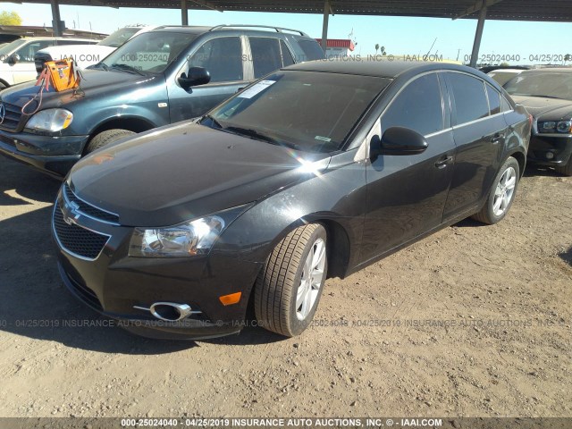 1G1P75SZ1E7251099 - 2014 CHEVROLET CRUZE BLACK photo 2