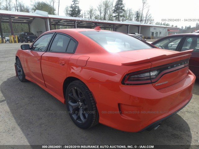 2C3CDXHG1KH584892 - 2019 DODGE CHARGER GT ORANGE photo 3