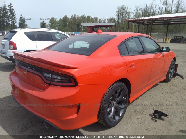 2C3CDXHG1KH584892 - 2019 DODGE CHARGER GT ORANGE photo 4