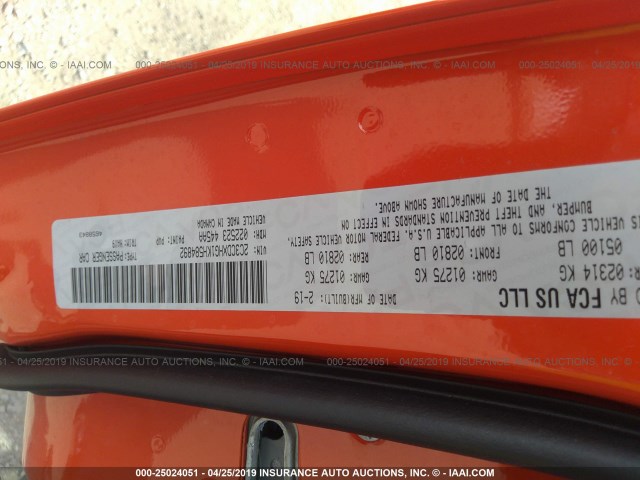 2C3CDXHG1KH584892 - 2019 DODGE CHARGER GT ORANGE photo 9