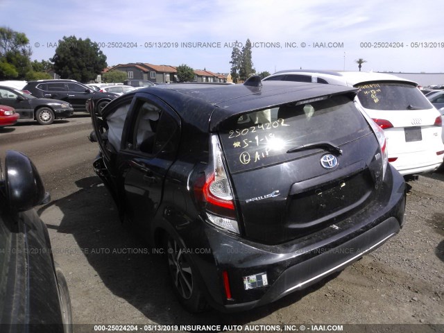 JTDKDTB38J1605515 - 2018 TOYOTA PRIUS C BLUE photo 3