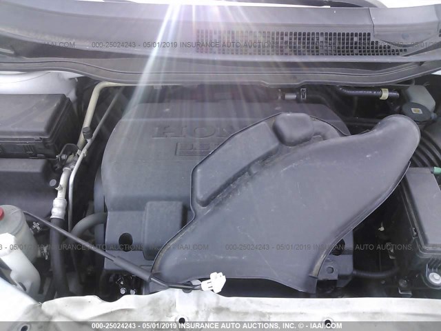 5FNRL5H63BB047709 - 2011 HONDA ODYSSEY EXL WHITE photo 10