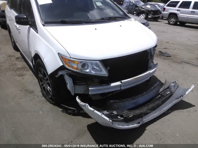 5FNRL5H63BB047709 - 2011 HONDA ODYSSEY EXL WHITE photo 6