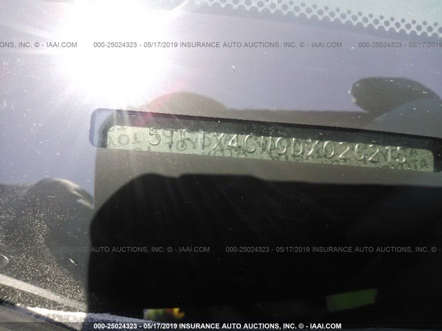 5TFTX4CN0DX026215 - 2013 TOYOTA TACOMA ACCESS CAB ნაცრისფერი ფოტო 9