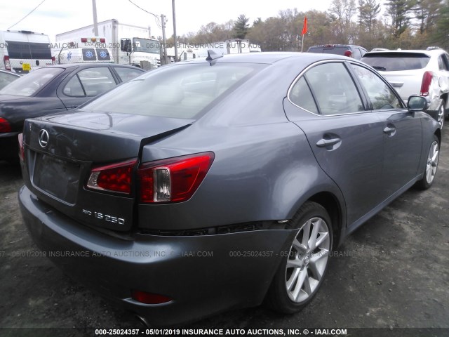 JTHCF5C2XC2035884 - 2012 LEXUS IS 250 GRAY photo 4