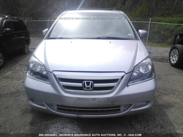 5FNRL387X7B458996 - 2007 HONDA ODYSSEY EXL SILVER photo 6