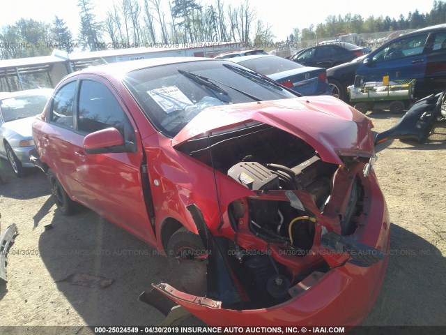 KL1TD56637B127616 - 2007 CHEVROLET AVEO LS RED photo 1