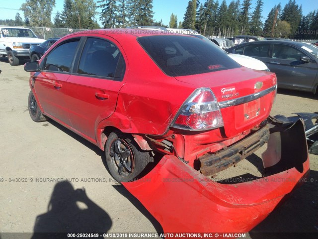 KL1TD56637B127616 - 2007 CHEVROLET AVEO LS RED photo 3