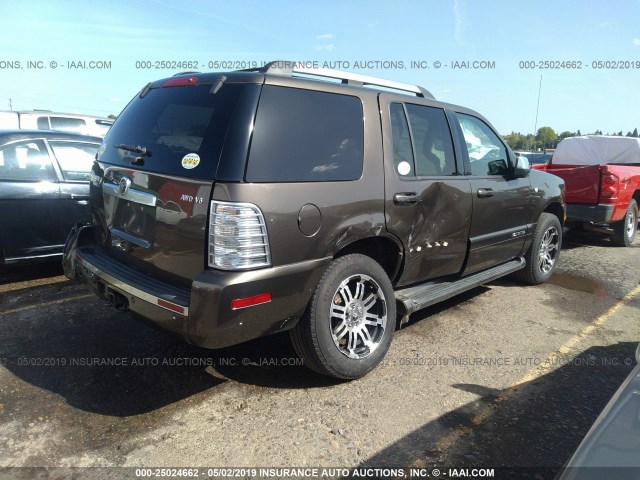 4M2EU48808UJ00206 - 2008 MERCURY MOUNTAINEER PREMIER BROWN photo 4