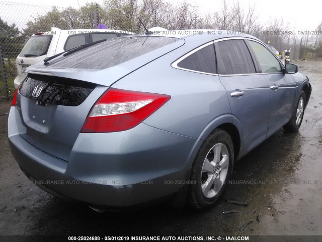 5J6TF1H30AL000073 - 2010 HONDA ACCORD CROSSTOUR EX Light Blue photo 4