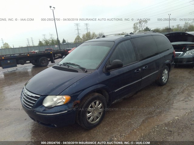2C8GP64L25R473878 - 2005 CHRYSLER TOWN & COUNTRY LIMITED BLUE photo 2
