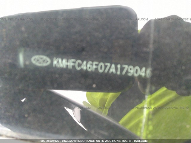 KMHFC46F07A179046 - 2007 HYUNDAI AZERA SE/LIMITED SILVER photo 9