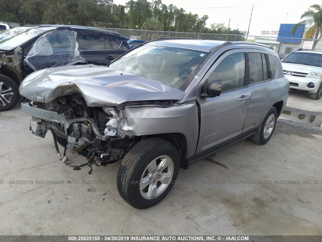 1C4NJCBAXFD198081 - 2015 JEEP COMPASS SPORT GRAY photo 2