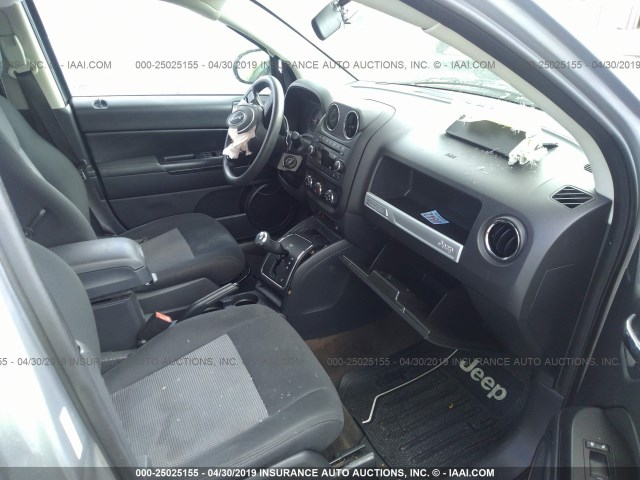 1C4NJCBAXFD198081 - 2015 JEEP COMPASS SPORT GRAY photo 5