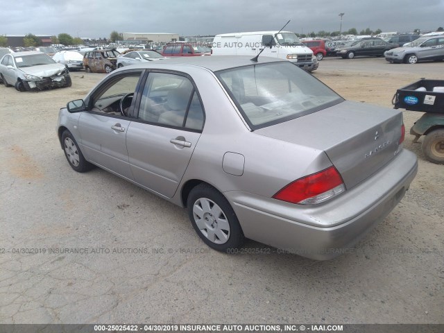 JA3AJ26E63U090671 - 2003 MITSUBISHI LANCER ES SILVER photo 3