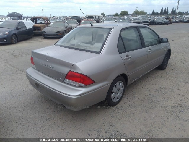 JA3AJ26E63U090671 - 2003 MITSUBISHI LANCER ES SILVER photo 4