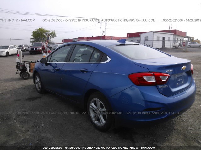 1G1BE5SM7H7111311 - 2017 CHEVROLET CRUZE LT BLUE photo 3