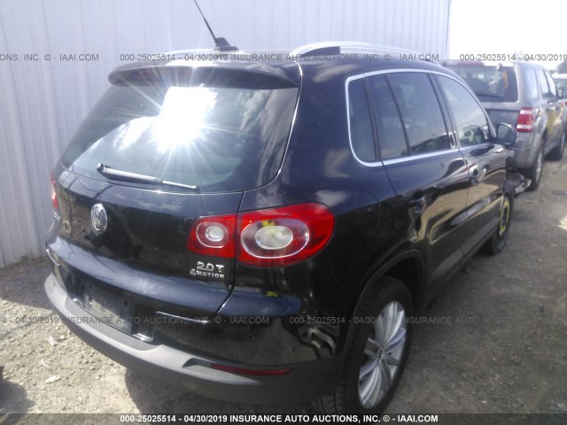 WVGBV7AXXAW001195 - 2010 VOLKSWAGEN TIGUAN SE/SEL BLACK photo 4