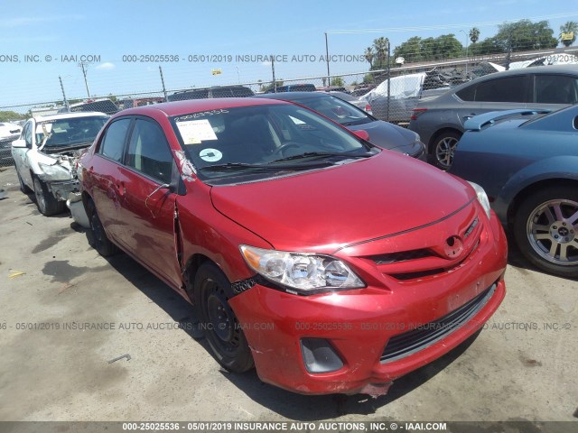 5YFBU4EE7CP049733 - 2012 TOYOTA COROLLA S/LE RED photo 1