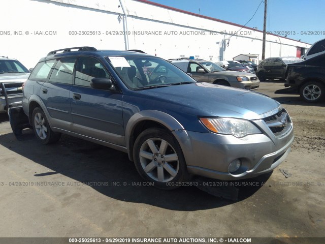 4S4BP61C387350754 - 2008 SUBARU OUTBACK 2.5I BLUE photo 1