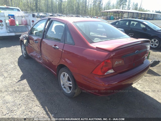 1FAFP34381W309201 - 2001 FORD FOCUS SE/SE SPORT RED photo 3