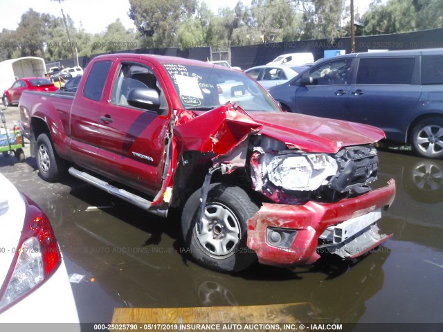 5TFTX4CN8FX058171 - 2015 TOYOTA TACOMA ACCESS CAB RED photo 1