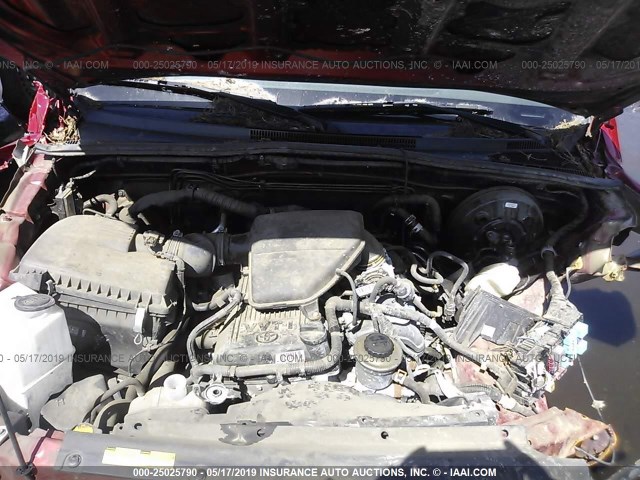 5TFTX4CN8FX058171 - 2015 TOYOTA TACOMA ACCESS CAB წითელი ფოტო 10