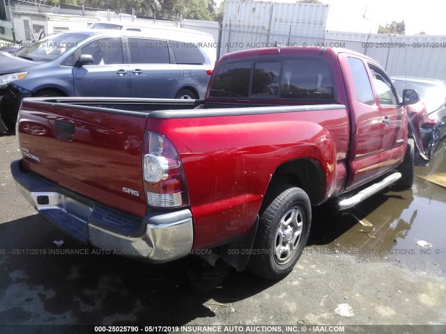 5TFTX4CN8FX058171 - 2015 TOYOTA TACOMA ACCESS CAB RED photo 4